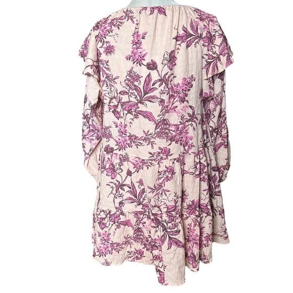 NWT FREE PEOPLE Sunbaked Floral Swing Minidress in Peach Combo Size XS - Picture 2 of 11